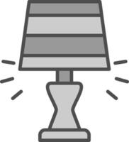 Lamp Line Filled Greyscale Icon Design vector