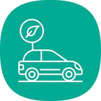 Zero Emission Line Curve Icon Design vector