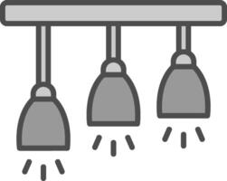 Lamp Line Filled Greyscale Icon Design vector