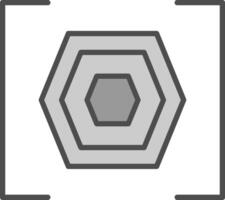 Bracket Line Filled Greyscale Icon Design vector