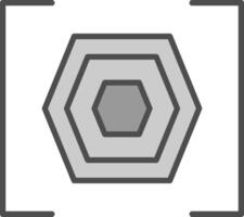 Bracket Line Filled Greyscale Icon Design vector