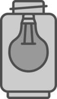 Lamp Line Filled Greyscale Icon Design vector