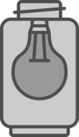 Lamp Line Filled Greyscale Icon Design vector