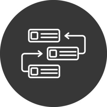 Backlog Line Inverted Icon Design vector