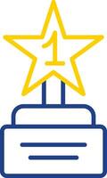 Star Line Two Colour Icon Design vector