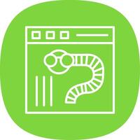 Worms Line Curve Icon Design vector