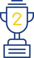 Trophy Line Two Colour Icon Design vector