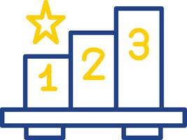 Leaderboard Line Two Colour Icon Design vector