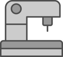 Sewing Machine Line Filled Greyscale Icon Design vector