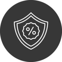 Percentage Line Inverted Icon Design vector