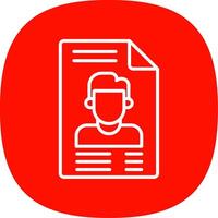 User Profile Line Curve Icon Design vector