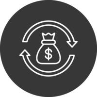 Return Of Investment Line Inverted Icon Design vector