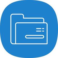 Folder Line Curve Icon Design vector