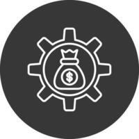 Asset Management Line Inverted Icon Design vector