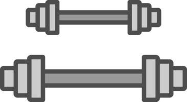 Weightlifting Line Filled Greyscale Icon Design vector