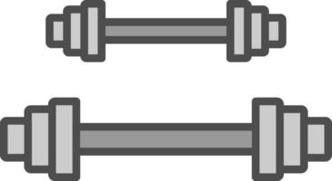 Weightlifting Line Filled Greyscale Icon Design vector