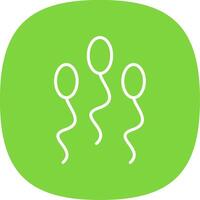 Sperm Line Curve Icon Design vector