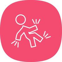 Accident Line Curve Icon Design vector