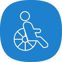 Disability Line Curve Icon Design vector