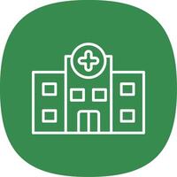 Hospital Line Curve Icon Design vector