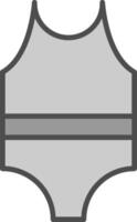 Swimsuit Line Filled Greyscale Icon Design vector