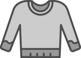 Jumper Line Filled Greyscale Icon Design vector