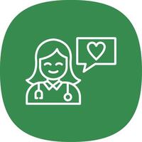 Medical Help Line Curve Icon Design vector