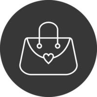 Purse Line Inverted Icon Design vector