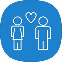 Fiamily Care Line Curve Icon Design vector