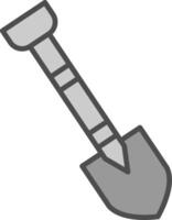 Shovel Line Filled Greyscale Icon Design vector