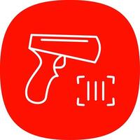 Barcode Scanner Line Curve Icon Design vector