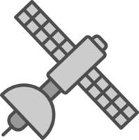 Satellite Line Filled Greyscale Icon Design vector