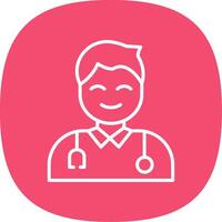 Male Doctor Line Curve Icon Design vector