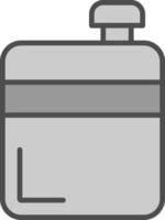 Flask Line Filled Greyscale Icon Design vector