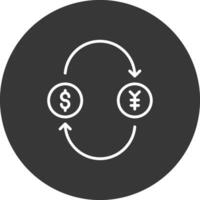 Forex Line Inverted Icon Design vector