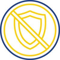 Prohibited Sign Line Two Colour Icon Design vector
