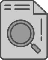 Document Line Filled Greyscale Icon Design vector