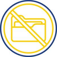 Prohibited Sign Line Two Colour Icon Design vector