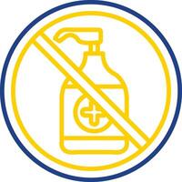 Prohibited Sign Line Two Colour Icon Design vector