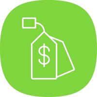 Price Tag Line Curve Icon Design vector