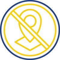 Prohibited Sign Line Two Colour Icon Design vector