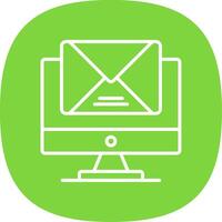 Mail Line Curve Icon Design vector