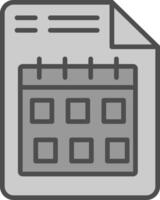 Document Line Filled Greyscale Icon Design vector