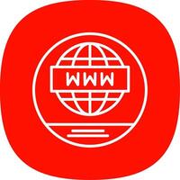 World Wide Line Curve Icon Design vector