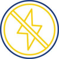 Prohibited Sign Line Two Colour Icon Design vector