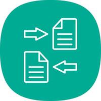 File Sharing Line Curve Icon Design vector