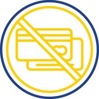 Prohibited Sign Line Two Colour Icon Design vector