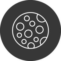 Moon Line Inverted Icon Design vector