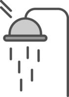 Power Shower Line Filled Greyscale Icon Design vector