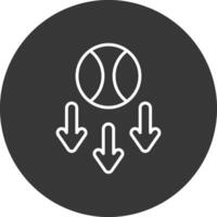 Gravity Line Inverted Icon Design vector